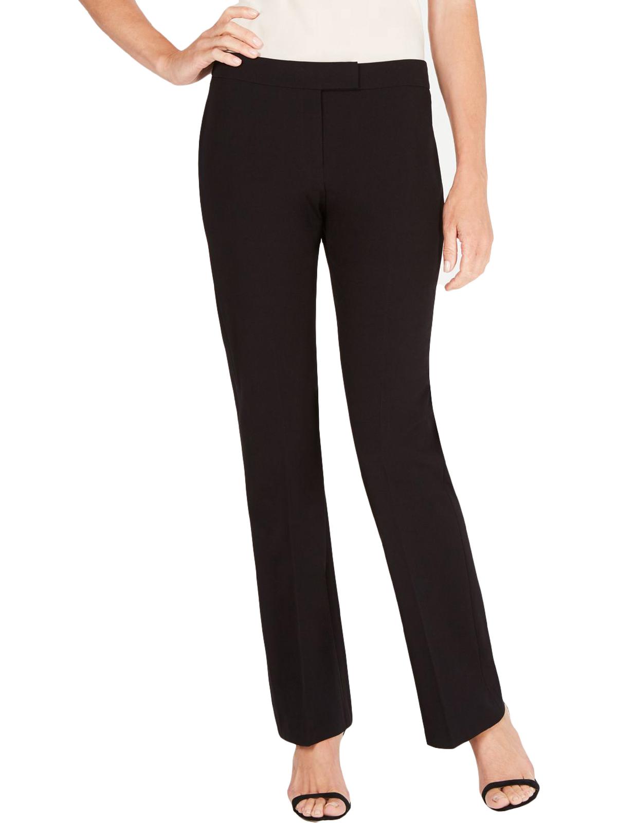 Calça social feminina moderna Anne Klein, preta, tamanho 16