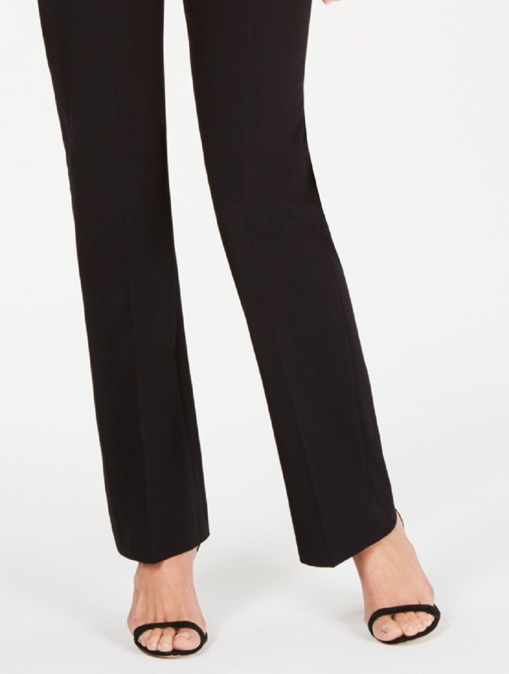 Calça flare feminina Anne Klein preta e elástica