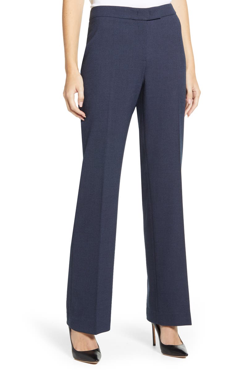 Terno feminino Anne Klein com estampa de olho de pássaro azul, tamanho 14