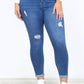 Haute Curve - Plus Size Ripped Skinny Jeans