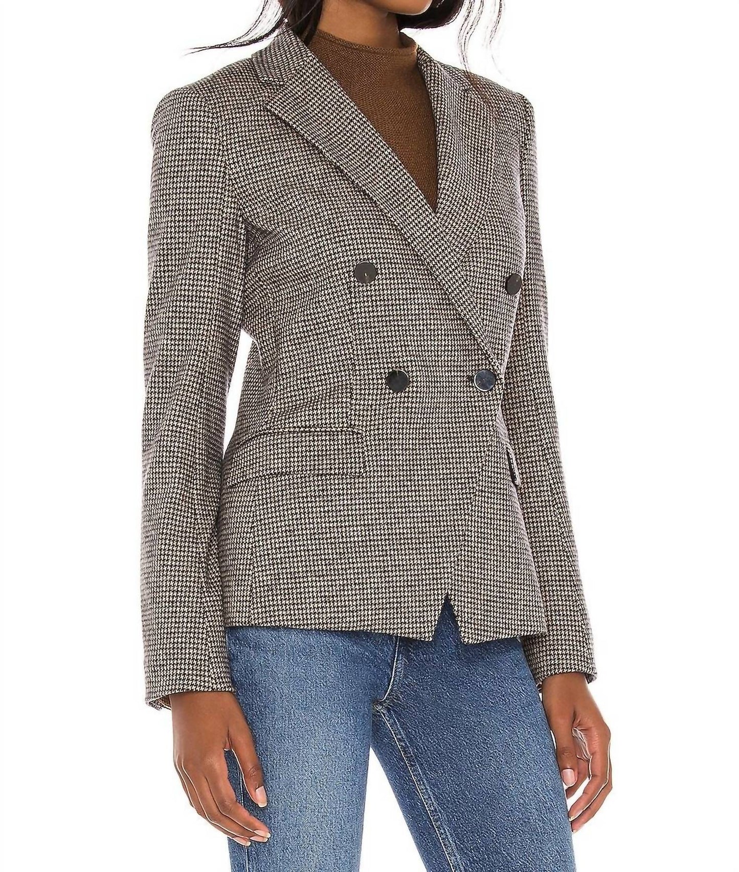Theory - Women's Double Breasted Wool Blend Blazer Jacket
