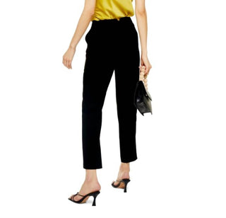 Topshop - Calça social preta reta estilo cigarro até o tornozelo