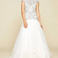 Mac Duggal - Cap Sleeve Ornate Illusion Trumpet Gown