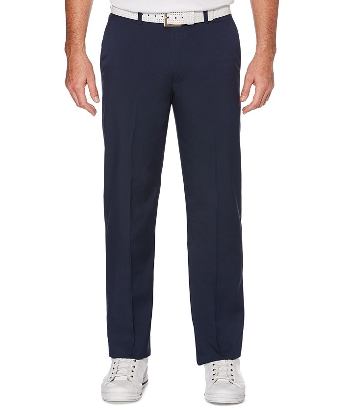 Calça de golfe masculina com cós ativo e frente plana PGA Tour, azul, tamanho 34x32