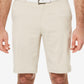 Shorts masculinos PGA Tour com frente lisa, marrom, tamanho 30