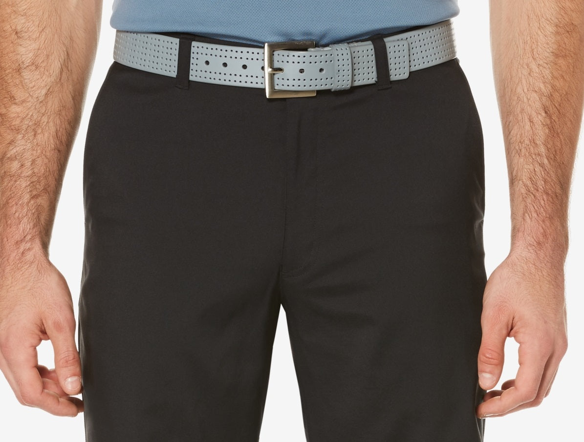 Shorts masculinos PGA Tour Big and Tall com frente plana, preto, tamanho 50