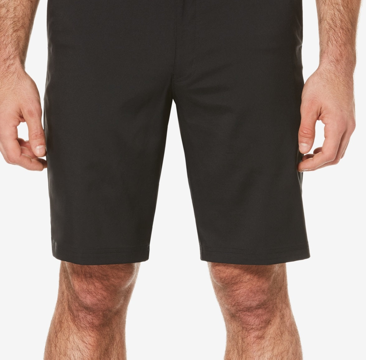 Shorts masculinos PGA Tour Big and Tall com frente plana, preto, tamanho 50