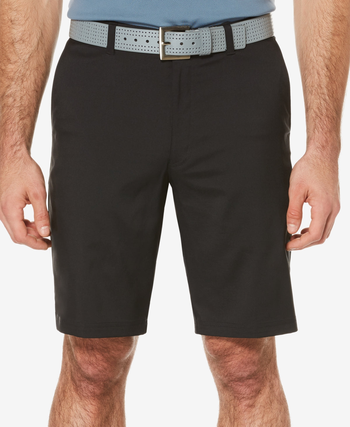 Shorts masculinos PGA Tour Big and Tall com frente plana, preto, tamanho 50