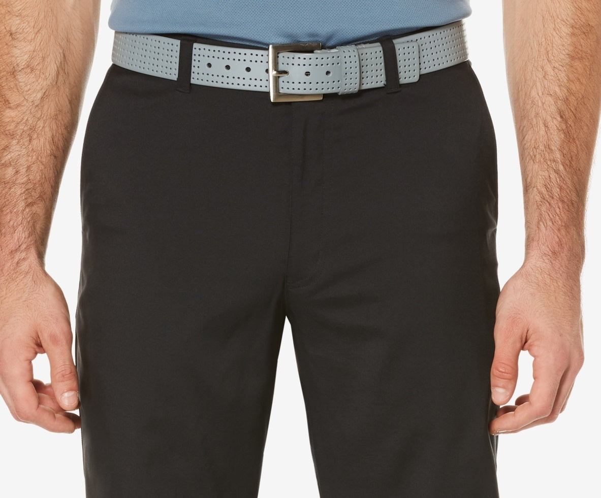 Shorts masculinos PGA Tour Big and Tall com frente plana, preto, tamanho 52