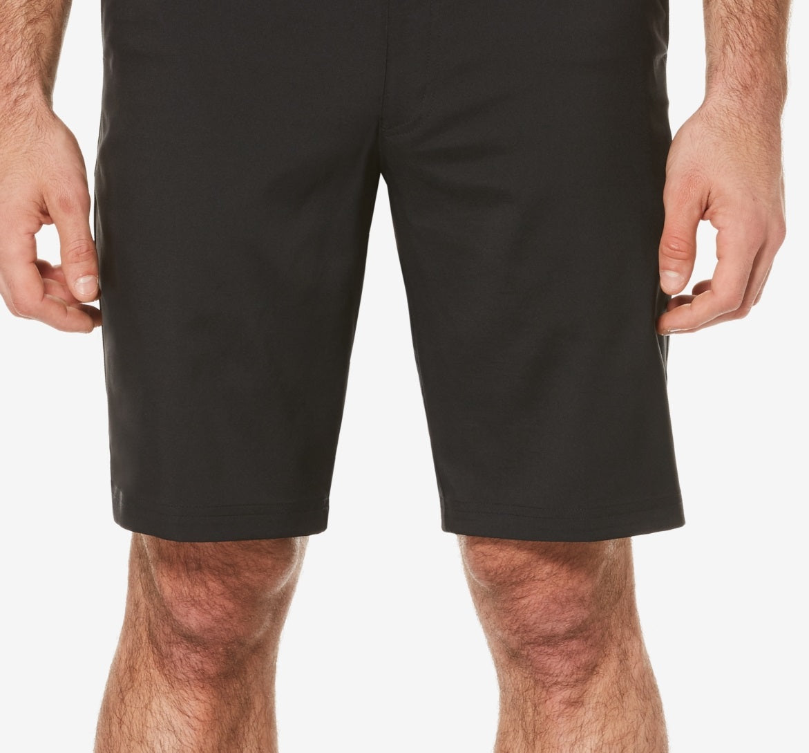 Shorts masculinos PGA Tour Big and Tall com frente plana, preto, tamanho 52