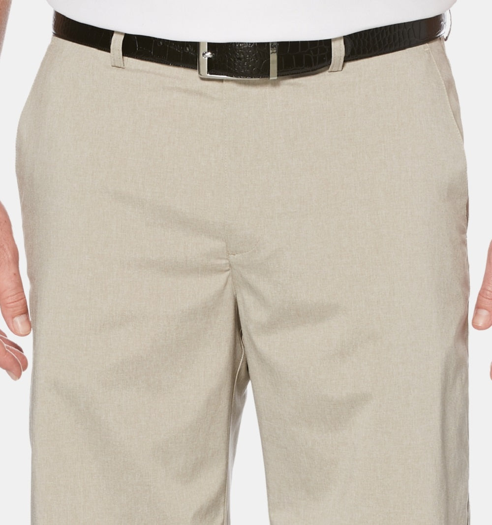 Shorts de performance masculinos PGA Tour Classic Fit Stretch Heather, marrom, tamanho 40