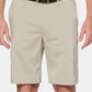 Shorts de performance masculinos PGA Tour Classic Fit Stretch Heather, marrom, tamanho 40