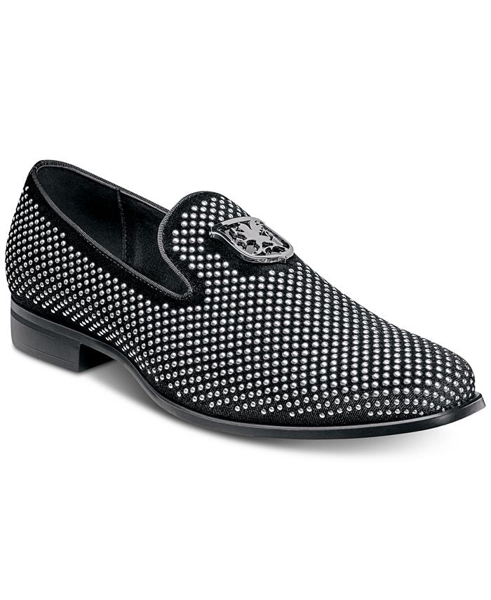 Stacy Adams Swagger Masculino com Enfeite Cravejado, Cinza, Tamanho 8,5 M