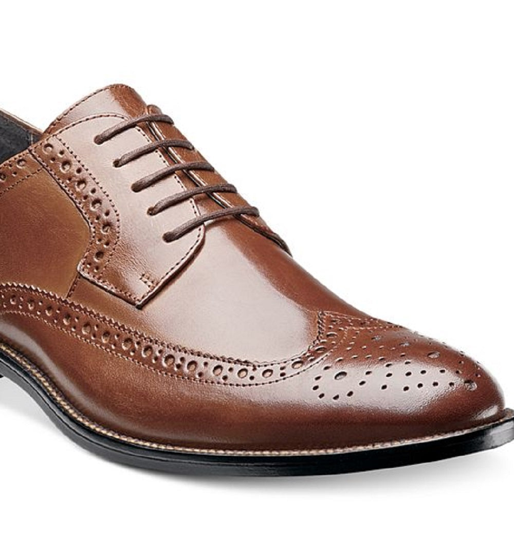 Sapatos Oxford Stacy Adams Garrison Wing Tip Masculinos Marrom Tamanho 8,5 M