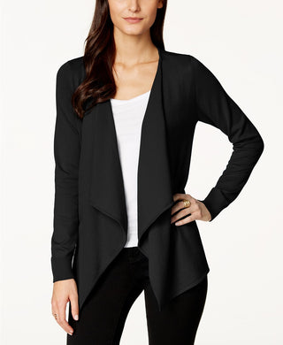 Thalia Sodi Cardigan feminino com amarração nas costas, preto, tamanho pequeno