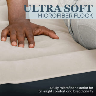 Cama inflável dupla alta para casa, viagens e acampamento 