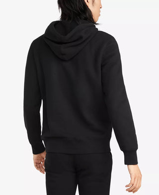 Tommy Hilfiger Moletom com capuz masculino com cordão e zíper, preto, tamanho pequeno