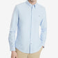 Camisa Oxford Masculina Tommy Hilfiger Custom Fit New England Solid Azul Tamanho X-G