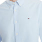 Camisa Oxford Masculina Tommy Hilfiger Custom Fit New England Solid Azul Tamanho X-G