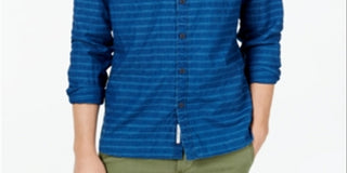 Camisa listrada Nolan masculina Tommy Hilfiger azul tamanho pequeno