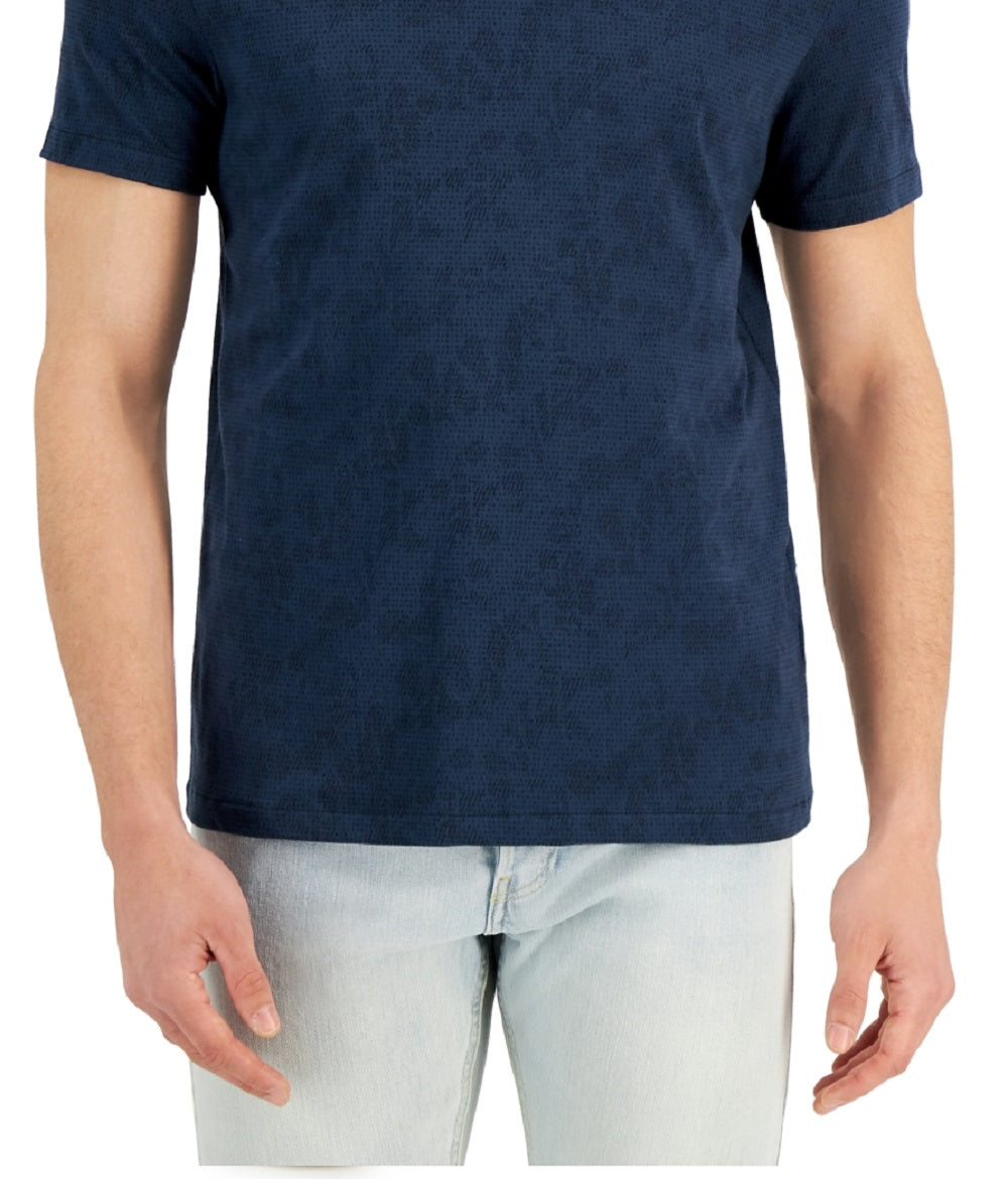Camisa Calvin Klein Masculina Estampada com Logotipo Azul Tamanho P