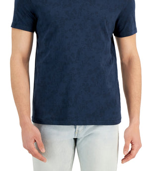 Calvin Klein Men's Logo Print Shirt Blue Size Medium