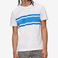 Camiseta Calvin Klein Masculina Listrada no Peito Branca Tamanho XX-G