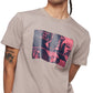 Camiseta Calvin Klein Masculina Relaxed Fit com Estampa Gráfica e Logotipo Cinza Tamanho P