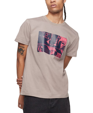 Calvin Klein Men's Relaxed Fit Logo Graphic Print T-Shirt Gray Size Medium