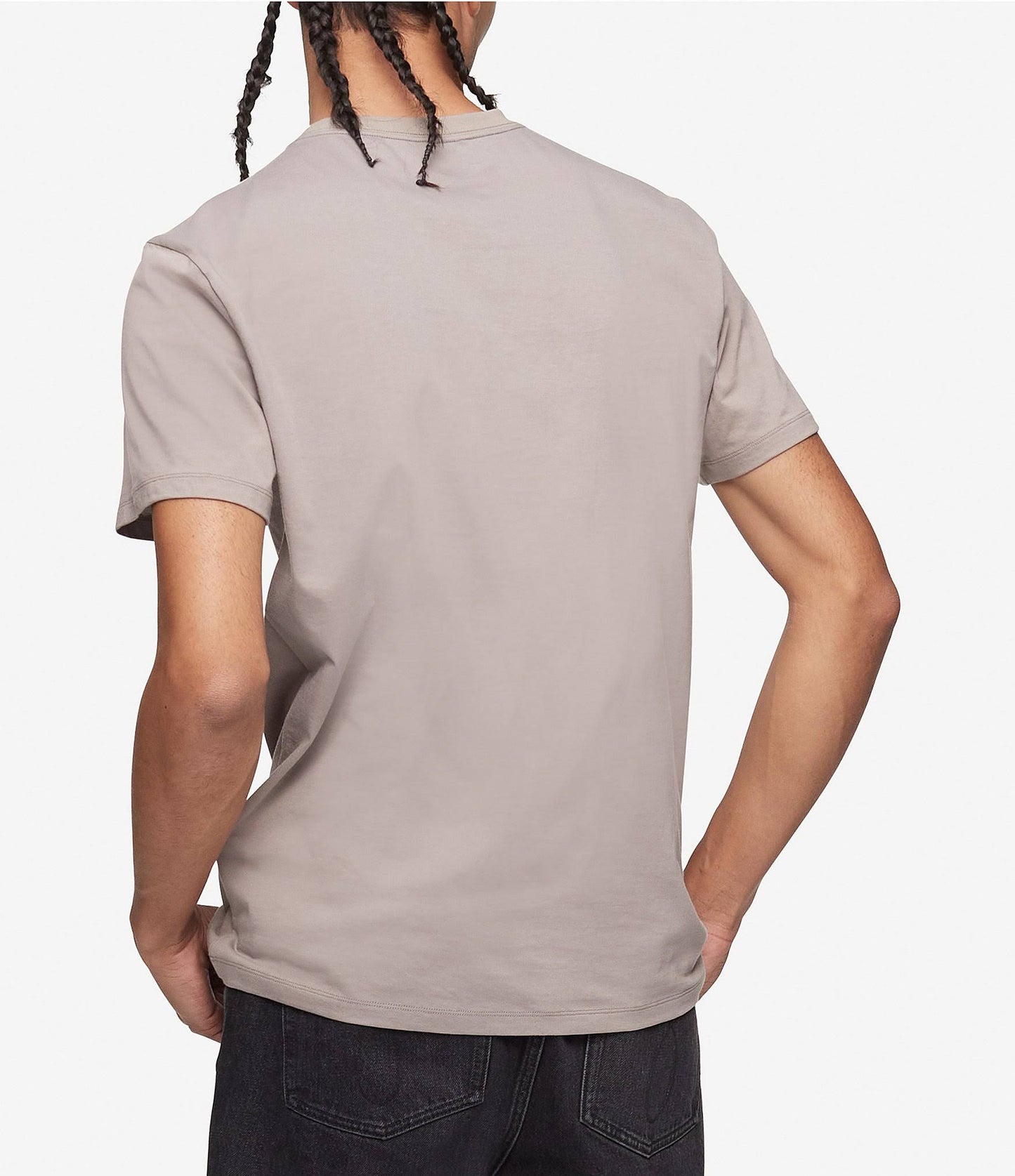 Camiseta Calvin Klein Masculina Relaxed Fit com Estampa Gráfica e Logotipo Cinza Tamanho XXG