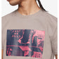 Camiseta Calvin Klein Masculina Relaxed Fit com Estampa Gráfica e Logotipo Cinza Tamanho XXG