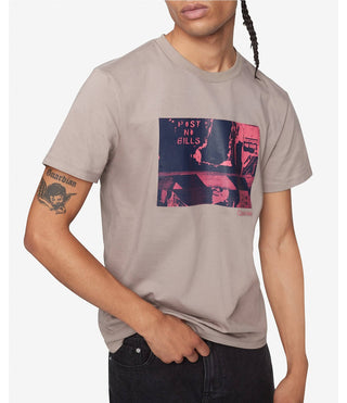Camiseta Calvin Klein Masculina Relaxed Fit com Estampa Gráfica e Logotipo Cinza Tamanho XXG