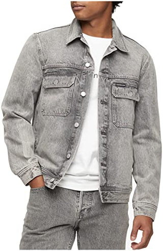 Calvin Klein Men's Iconic Relaxed Fit Palmer Jacket Gray Size Medium