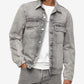 Jaqueta Trucker Calvin Klein Masculina Iconic Relaxed Fit Cinza Tamanho Grande