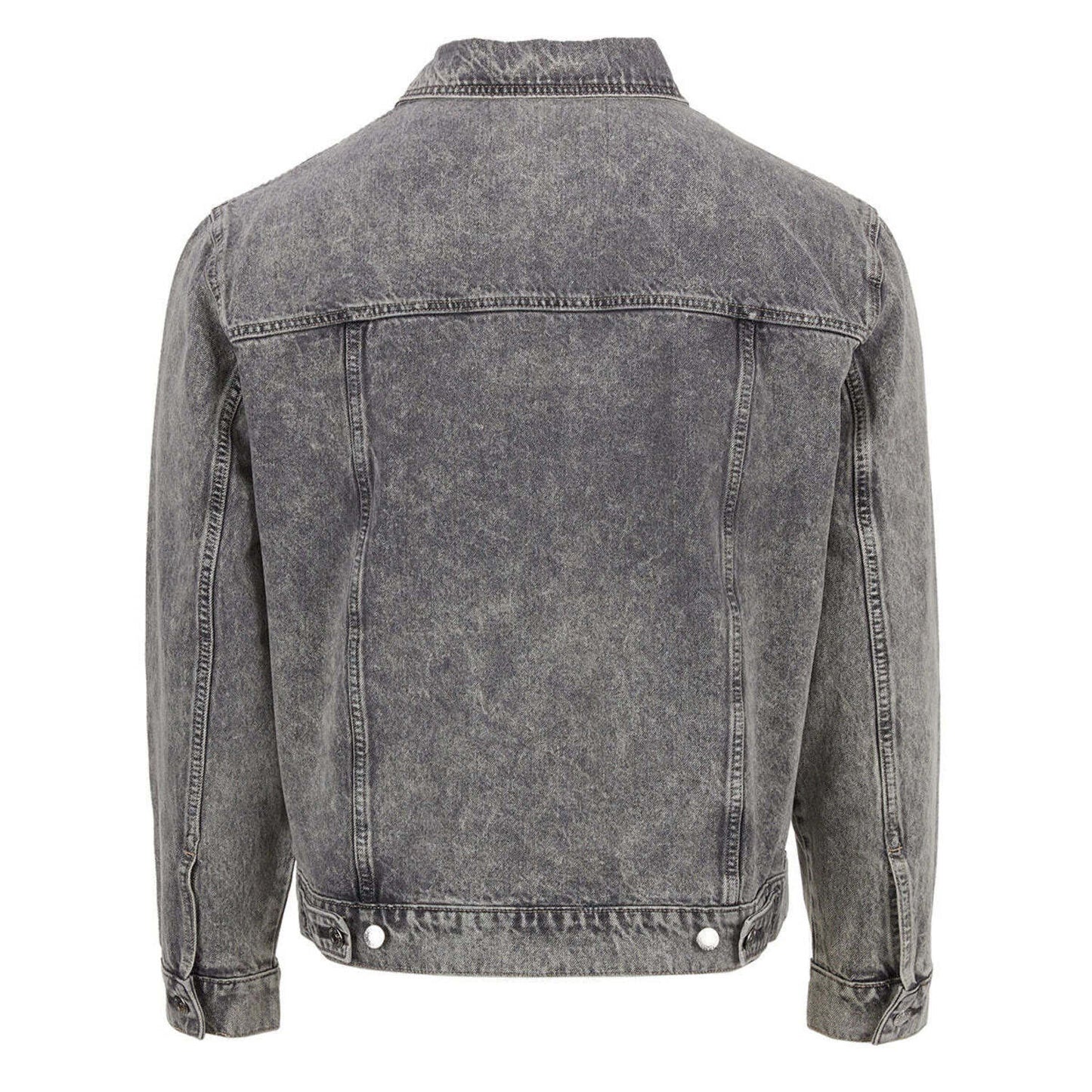 Jaqueta Trucker Calvin Klein Masculina Iconic Relaxed Fit Cinza Tamanho Grande