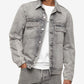 Calvin Klein Jaqueta Trucker Utilitária Palmer Iconic Relaxed Fit Masculina Cinza Tamanho X-G