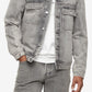 Calvin Klein Jaqueta Trucker Utilitária Palmer Iconic Relaxed Fit Masculina Cinza Tamanho XX-G