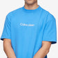 Camiseta Calvin Klein Masculina Gola Redonda Algodão Azul Tamanho Médio