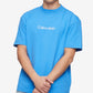 Camiseta Calvin Klein Masculina Relaxed Fit com Logo Padrão e Gola Redonda Azul Tamanho X-G