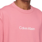 Camiseta Calvin Klein Masculina Relaxed Fit com Logo Padrão e Gola Redonda Rosa Tamanho XXG