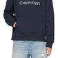 Calvin Klein Masculino Relaxed Fit Standard Logo Terry Hoodie Azul Tamanho XX-G