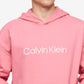 Calvin Klein Masculino Relaxed Fit Standard Logo Terry Hoodie Rosa Tamanho P