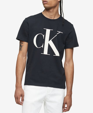 Camiseta Calvin Klein Masculina com Logotipo Monograma e Estampa Preta Tamanho XXG