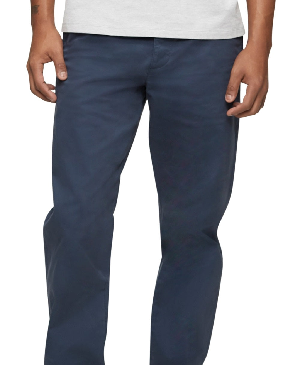 Calça Chino Masculina Calvin Klein Straight Fit Stretch Azul Tamanho 36X32
