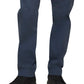 Calça Chino Masculina Calvin Klein Straight Fit Stretch Azul Tamanho 36X32