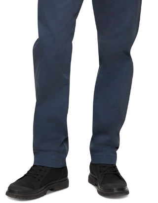 Calça Chino Masculina Calvin Klein Straight Fit Stretch Azul Tamanho 36X32