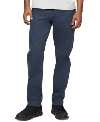 Calça Chino Masculina Calvin Klein Straight Fit Stretch Azul Tamanho 36X32