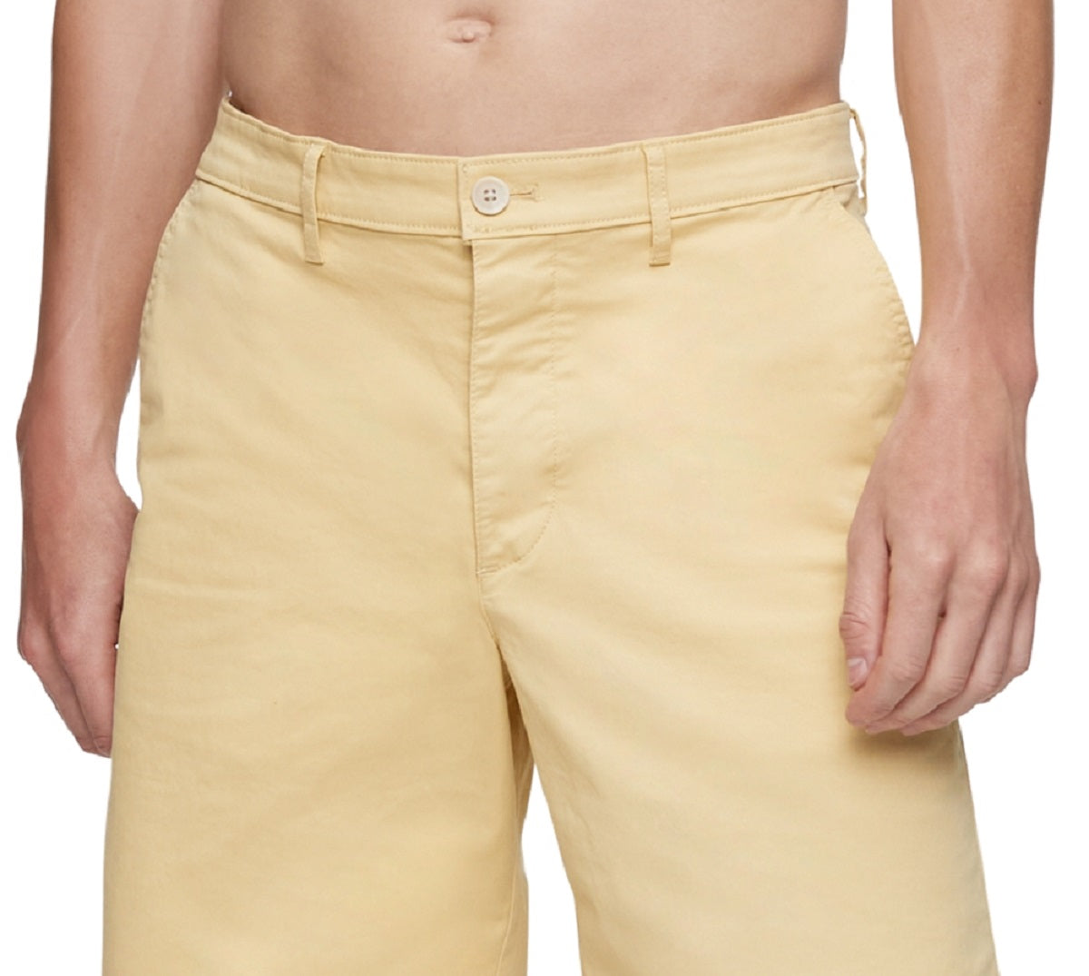 Calvin Klein Shorts Chino Masculino Amarelo Tamanho 34