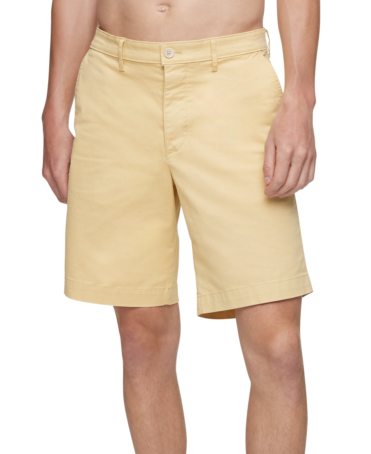 Calvin Klein Shorts Chino Masculino Amarelo Tamanho 34