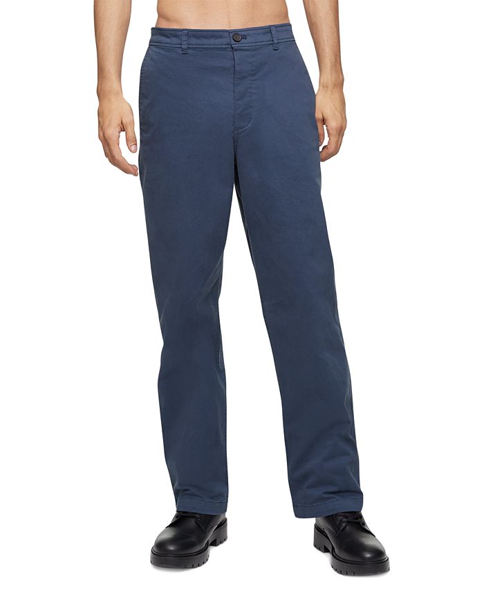 Calça Chino Calvin Klein Masculina Relaxed Fit Azul Tamanho 30